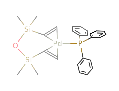 Molecular Structure of 252008-09-6 ([Pd((η(2)-CH2CHSiMe2)2O)P(C6H5)3])
