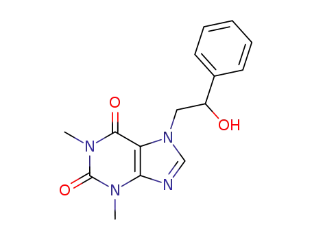 Molecular Structure of 19264-77-8 (7-[(2-hydroxy-2-phenyl)ethyl]theophylline)