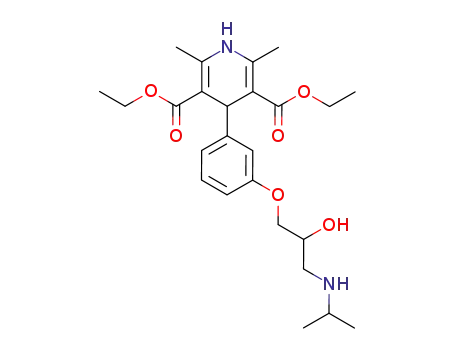 2,6-dimethyl-4-[3-(3-isopropylamino-2-hydroxypropoxy)-phenyl]-1,4-dihydropyridine-3,5-dicarboxylic acid diethyl ester