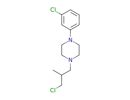 Molecular Structure of 151447-87-9 (1-(3-chlorophenyl)-4-(2-methyl-3-chloropropyl)piperazine)