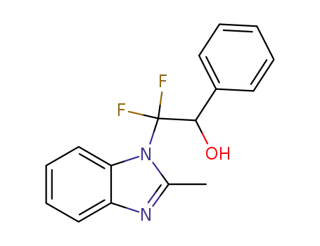 Molecular Structure of 273405-47-3 (2-METHYL-BENZIMIDAZOL-1-YL-2,2-DIFLUORO-1-PHENYLETHANOLE)