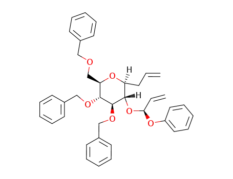 (2S,3S,4S,5R,6R)-2-Allyl-4,5-bis-benzyloxy-6-benzyloxymethyl-3-((R)-1-phenoxy-allyloxy)-tetrahydro-pyran