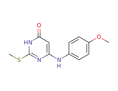 6-(4-methoxyanilino)-2-methylthio-4-oxo-3,4-dihydropyrimidine
