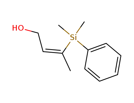 Molecular Structure of 151710-66-6 (2-Buten-1-ol, 3-(dimethylphenylsilyl)-, (Z)-)