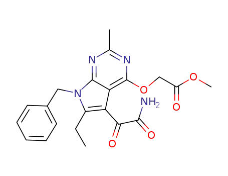 [[2-methyl-5-(aminooxoacetyl)-6-ethyl-7-(phenylmethyl)-7H-pyrrolo[2,3-d]pyrimidin-4-yl]oxy]acetic acid methyl ester