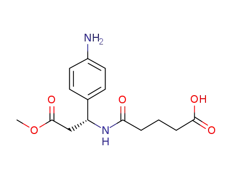 Molecular Structure of 224635-60-3 ((R)-3-(4-carboxybutanoyl-amino)-3-(4-aminophenyl)-propanoic acid methyl ester)
