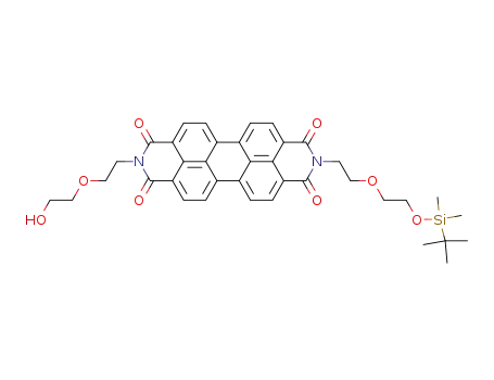 N-[2-(2-O-tert-butyldimethylsilylethoxy)ethyl]-N'-2-(2-hydroxyethoxy)ethyl-3,4,9,10-perylenetetracarboxylic diimide