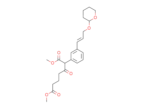 methyl-6-methoxycarbonyl-5-oxo-6-[3-(3-tetrahydropyranyloxy-1E-propenyl)phenyl]hexanoate