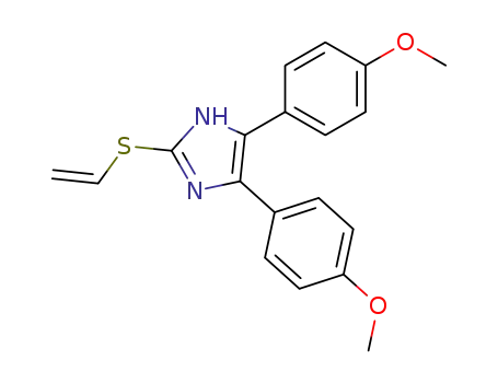 Molecular Structure of 62894-41-1 (1H-Imidazole, 2-(ethenylthio)-4,5-bis(4-methoxyphenyl)-)