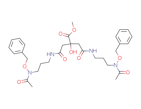 N-[3-(Acetyl-benzyloxy-amino)-propyl]-2-{[3-(acetyl-benzyloxy-amino)-propylcarbamoyl]-methyl}-2-hydroxy-succinamic acid methyl ester