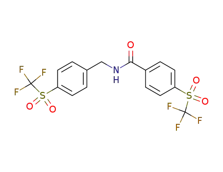 Molecular Structure of 329317-33-1 (N-(4-trifluoromethylsulfonylbenzyl)-4-trifluoromethylsulfonylbenzamide)