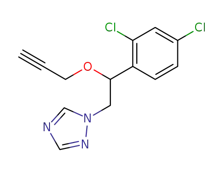 Molecular Structure of 63399-15-5 (1H-1,2,4-Triazole, 1-[2-(2,4-dichlorophenyl)-2-(2-propynyloxy)ethyl]-)
