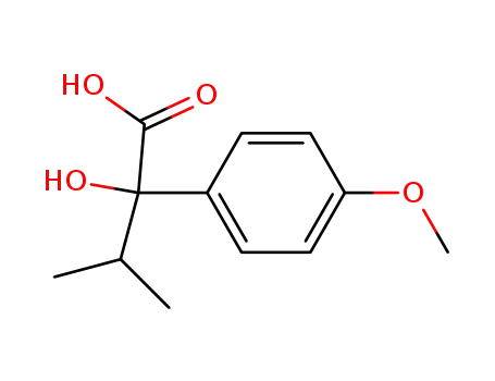 Molecular Structure of 91555-51-0 (2-hydroxy-(4'-methoxyphenyl)-3-methylbutanoic acid)