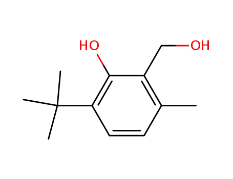 Molecular Structure of 73779-19-8 (6-tert-Butyl-2-hydroxymethyl-3-methyl-phenol)