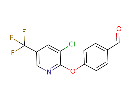 Molecular Structure of 950994-19-1 (4-{[3-chloro-5-(trifluoromethyl)-2-pyridinyl]oxy}benzenecarbaldehyde)