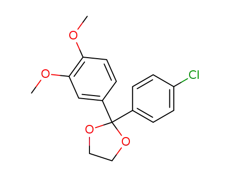 Molecular Structure of 812685-05-5 (2-(4-chloro-phenyl)-2-(3,4-dimethoxy-phenyl)-[1,3]dioxolane)