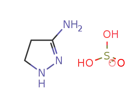 Molecular Structure of 28793-69-3 (1H-Pyrazol-3-amine, 4,5-dihydro-, sulfate (1:1))