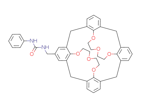 Molecular Structure of 323208-38-4 (5-(N-phenylureido)methyl-25,26-27,28-bis(crown-3)-calix[4]arene)