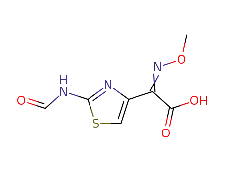 Molecular Structure of 83594-38-1 (2-(2-FORMYLAMINO-1,3-THIAZOL-4-YL)-2-(METHOXYIMINO)ACETIC ACID)