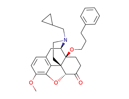 Molecular Structure of 646033-40-1 (17-cyclopropylmethyl-4,5α-epoxy-3-methoxy-14β-(3-phenylpropyloxy)morphinan-6-one)
