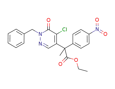 ethyl 2-(2'-benzyl-4'-chloro-3'-oxopyridazin-5'-yl)-2-(4''-nitrophenyl)propanoate
