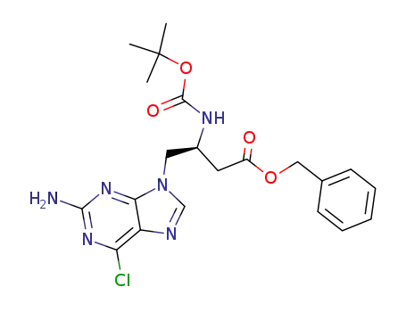 (S)-N-[(tert-butoxy)carbonyl]-γ-(2-amino-6-chloropurin-9-yl)-β-homoalanin benzyl ester