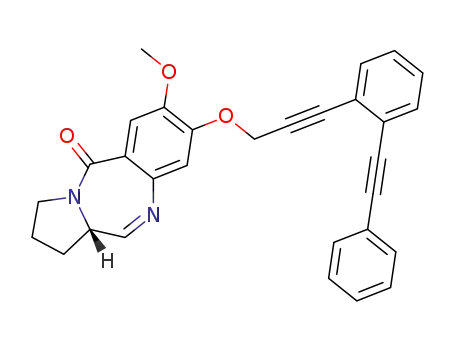 7-methoxy-8-[3-(2-phenylethynyl-phenyl)-prop-2-ynyloxy]-1,2,3,11a-tetrahydro-benzo[e]pyrrolo[1,2-a][1,4]diazepin-5-one