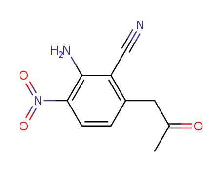 Benzonitrile, 2-amino-3-nitro-6-(2-oxopropyl)-
