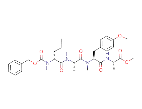 (S)-2-[(S)-2-{[(S)-2-((R)-2-Benzyloxycarbonylamino-pentanoylamino)-propionyl]-methyl-amino}-3-(4-methoxy-phenyl)-propionylamino]-propionic acid methyl ester