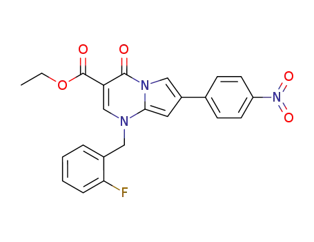 1-(2-fluoro-benzyl)-7-(4-nitro-phenyl)-4-oxo-1,4-dihydro-pyrrolo[1,2-<i>a</i>]pyrimidine-3-carboxylic acid ethyl ester