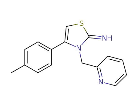 Molecular Structure of 1257425-07-2 (3-(pyridine-2-ylmethyl)-4-p-tolylthiazol-2(3H)imine)
