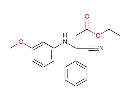 ethyl 3-cyano-3-(3-methoxyphenylamino)-3-phenylpropanoate