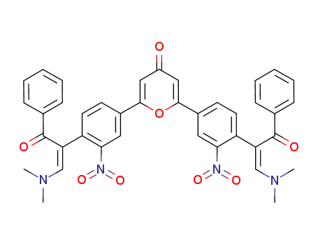 2,6-bis{4-[(Z)-1-benzoyl-2-(N,N-dimethylamino)ethenyl]-3-nitrophenyl}-4H-pyran-4-one