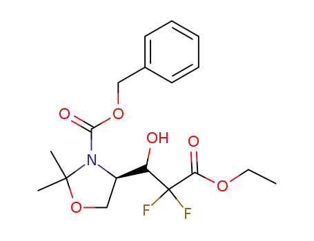 (4R)-4-[(1RS)-2-ethoxycarbonyl-2,2-difluoro1-hydroxyethyl]-2,2-dimethyloxazolidine-3-carboxylic acid benzyl ester