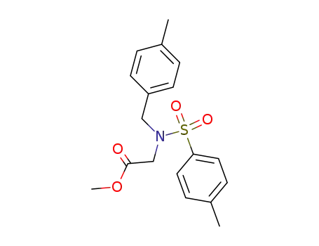 Molecular Structure of 566883-81-6 (Glycine, N-[(4-methylphenyl)methyl]-N-[(4-methylphenyl)sulfonyl]-, methyl
ester)