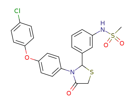 3-[4-(4-chlorophenoxy)phenyl]-2-(3-mesylaminophenyl)thiazolidin-4-one