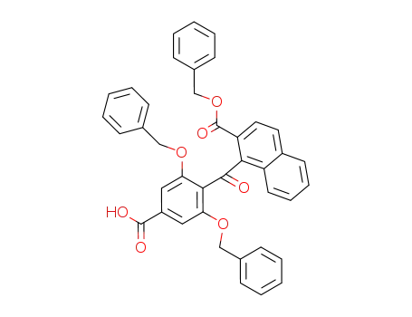 3,5-dibenzyloxy-4-(2-benzyloxycarbonyl-1-naphthylcarbonyl)benzoic acid
