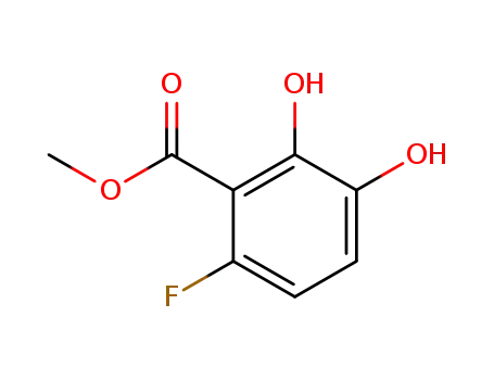 Molecular Structure of 492444-06-1 (Benzoic acid, 6-fluoro-2,3-dihydroxy-, methyl ester)