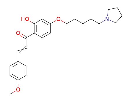 2-Propen-1-one,
1-[2-hydroxy-4-[[5-(1-pyrrolidinyl)pentyl]oxy]phenyl]-3-(4-methoxyphenyl)-