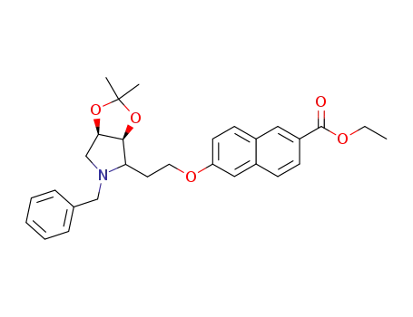 6-[2-(5-benzyl-2,2-dimethyltetrahydro[1,3]dioxolo[4,5-c]pyrrol-4-yl)ethoxy]naphthalene-2-carboxylic acid ethyl ester