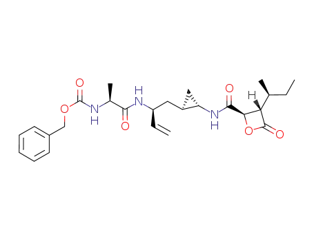 (1R,2S)-1-[(2S)-(N-Cbz-L-alanylamino)-3-butenyl]-2-{[(2R,3S)-3-((2S)-2-methylpropyl)-4-oxooxetan-2-yl]carbonylamino}cyclopopane