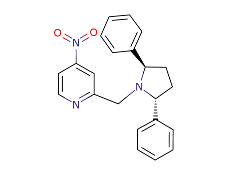 Molecular Structure of 1189240-20-7 ((+)-2-[(2R,5R)-2,5-diphenylpyrrolidin-1-yl]methyl-4-nitropyridine)