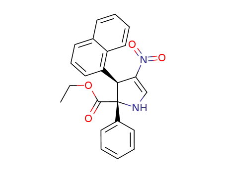 (2R,3R)-ethyl 3-(naphthalen-1-yl)-4-nitro-2-phenyl-2,3-dihydro-1H-pyrrole-2-carboxylate