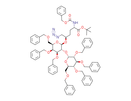 (2S,5R)-6-azido-2-benzyloxycarbonylamino-5-[(2,3,4,6-tetra-O-benzyl-α-D-glucopyranosyl)-(1->2)-(3,4,6-tri-O-benzyl-β-D-galactopyranosyloxy)]hexanoate tert-butyl ester