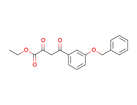 Molecular Structure of 57696-13-6 (4-(3-benzyloxy-phenyl)-2,4-dioxo-butyric acid ethyl ester)