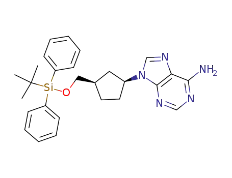 9-[(1S,3R)-3-((tert-butyldiphenylsilyloxy)methyl)cyclopentyl]-9H-purin-6-amine
