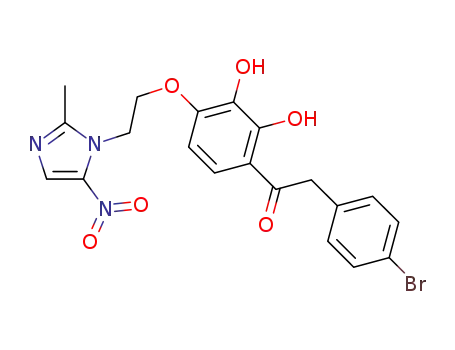 2-(4-bromophenyl)-1-(2,3-dihydroxy-4-(2-(2-methyl-5-nitro-1H-imidazol-1-yl)ethoxy)phenyl)ethanone