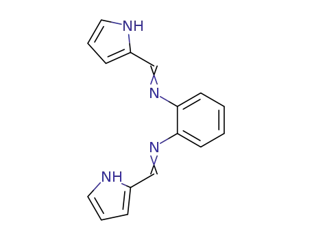 Molecular Structure of 15072-08-9 (1,2-Benzenediamine, N,N'-bis(1H-pyrrol-2-ylmethylene)-)