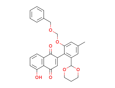 2-(2-(benzyloxymethoxy)-6-(1,3-dioxan-2-yl)-4-methylphenyl)-5-hydroxynaphthalene-1,4-dione