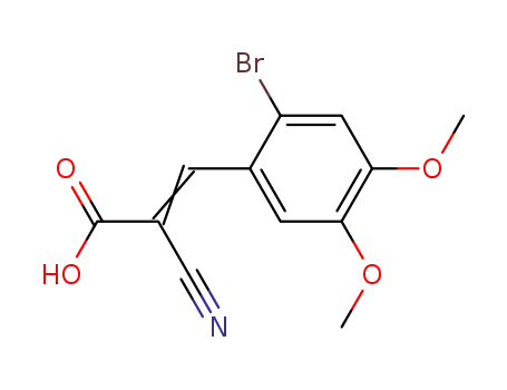 Molecular Structure of 41234-19-9 (3-(2-bromo-4,5-dimethoxyphenyl)-2-cyanoacrylic acid)